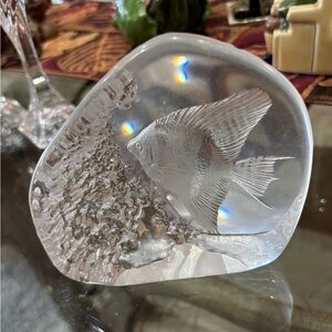 Crystal Fish Sculpture Mats Jonasson Molares